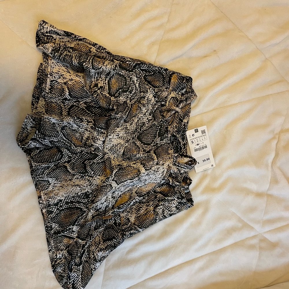 Zara Snakeskin Skort